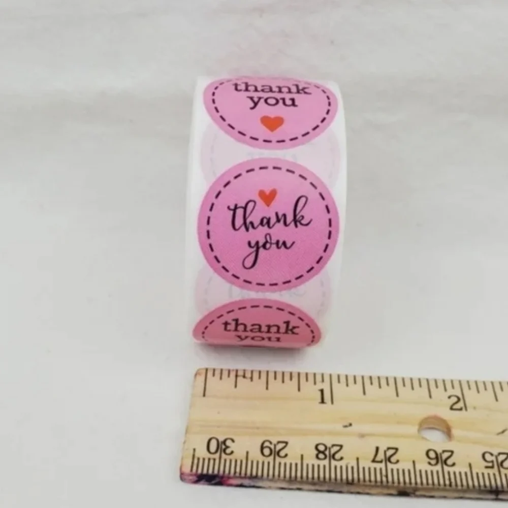 500 Pieces Roll Thank You Sealing Sticker
